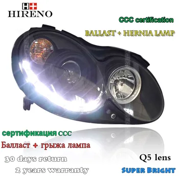 

Hireno Headlamp for Mercedes-Benz CLK200 CLK230 CLK280 CLK320 Headlight Assembly LED DRL Angel Lens Double Beam HID Xenon 2pcs