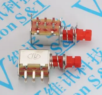 

Free shipping 100PCS A03 PS-22F03 straight key switch key switch channel self-locking power switch button switch 6 feet
