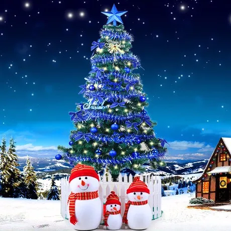 Рождество украшения поставки Товары для праздников и вечеринок Для дома и сада 150 см Рождество елка с украшением модные синие цвета