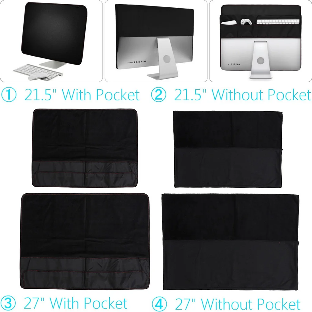 

2019 New PU Leather Computer Screen Protector Dustproof Cover Replacement For iMac 21.5" 27" LCD Screen