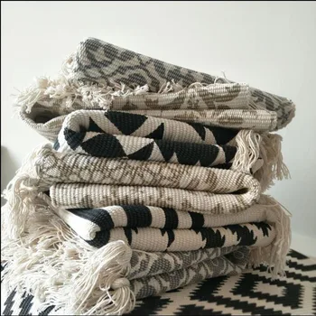 

Persian Moroccan decorative black and white grey geometric line of the carpet in the carpet in the door mat.Hang decorative draw