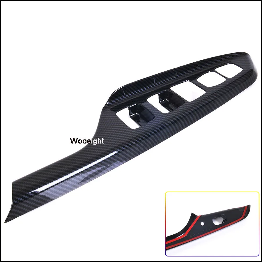 4Pcs Car Electric Carbon Fiber Window Switch Door Panel Handle Armrest Button Cover Trim For Hyundai Encino Kauai Kona 2018 SUV (8)