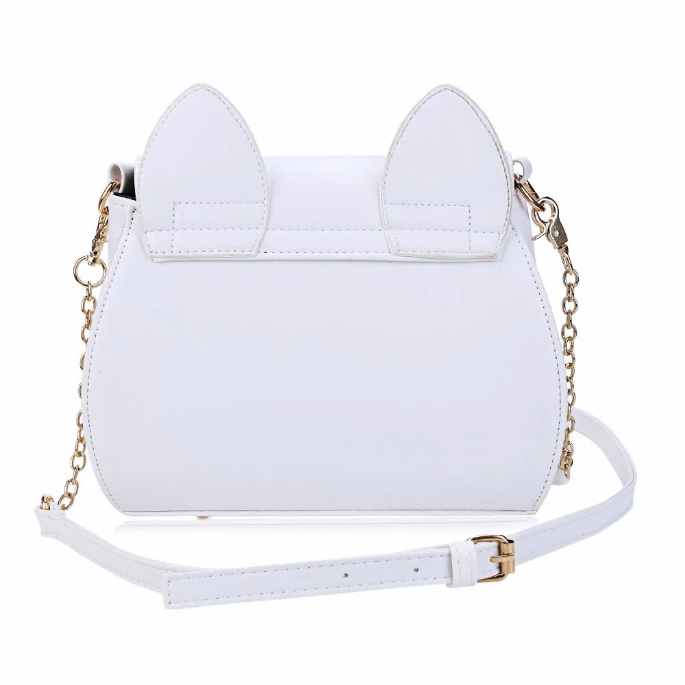 Новая летняя ограниченная сумка на плечо с цепочкой в стиле Сейлор Мун, женская сумка из искусственной кожи Luna Cat, женская маленькая сумка через плечо