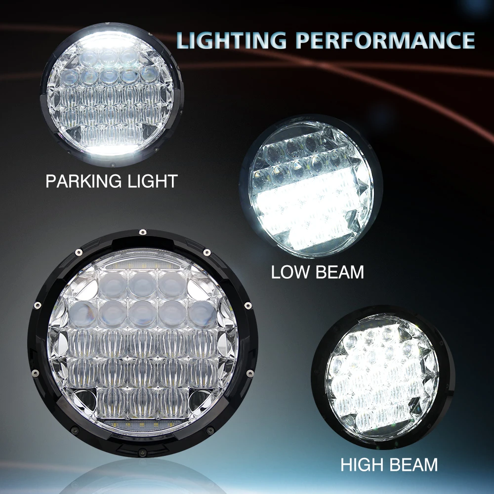 CO LIGHT 5D 7 &quotLED DRL H4 светодиодные фары 105 Вт дюймов дальнего и ближнего света для Lada