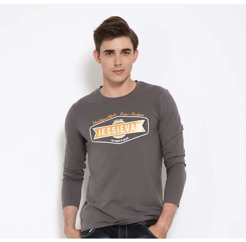 4Colors Mens T shirts long sleeve Print Muls Brand Top Quality T-Shirts Male Auumn Spring Plus size 4XL 3XL Tshirts for Man 2017-12