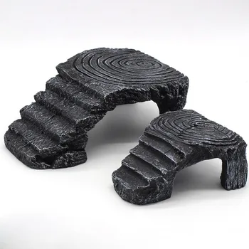 

Newly Tortoise Turtle Basking Reptile Platform Tank Aquatic Water Frog Rock Ladder Aquarium Decoration TE889