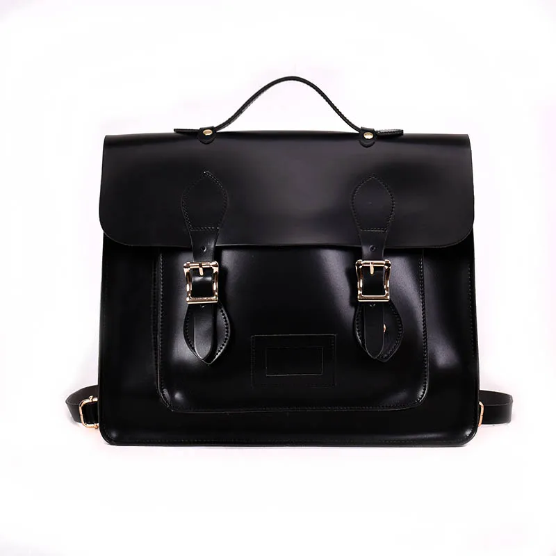 vintage leather school satchel