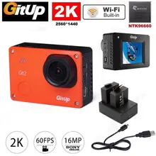 Gitup Git2 Pro WiFi 2K 1080P Full HD Sports Camera Action Cam Outdoor DV+Dual Battery Charger+1Pcs Extra 950mAh Battery