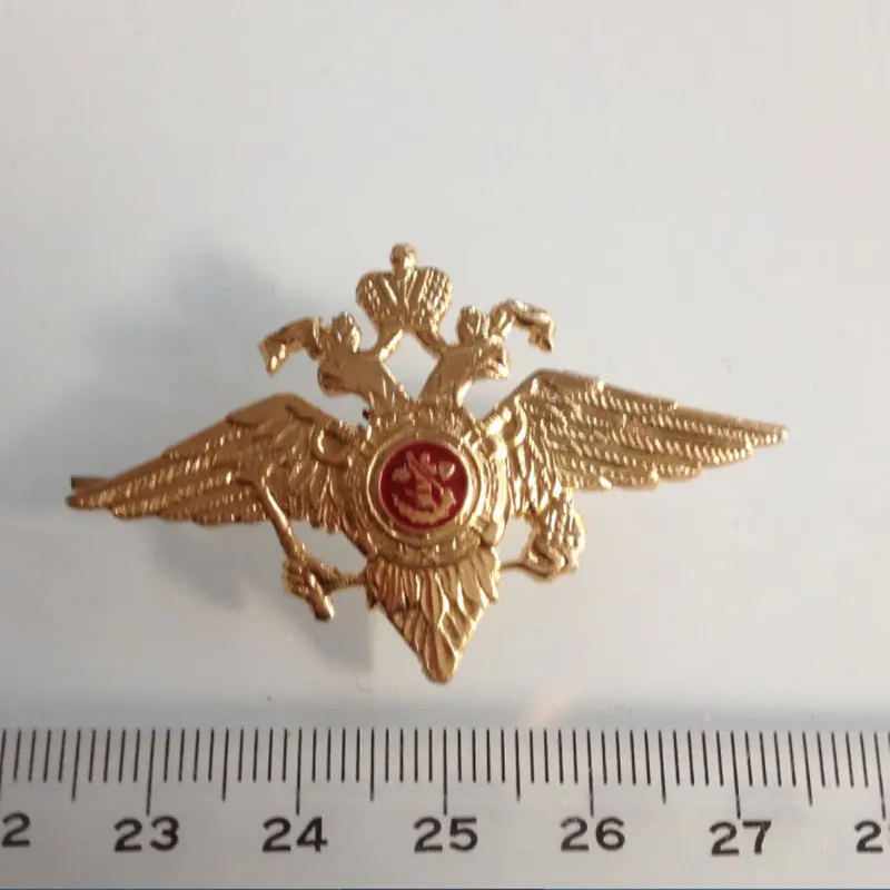 

Russian Army Double Headed Eagle Cap Madals For Military Fan Collectibles Metal Badge Cockade