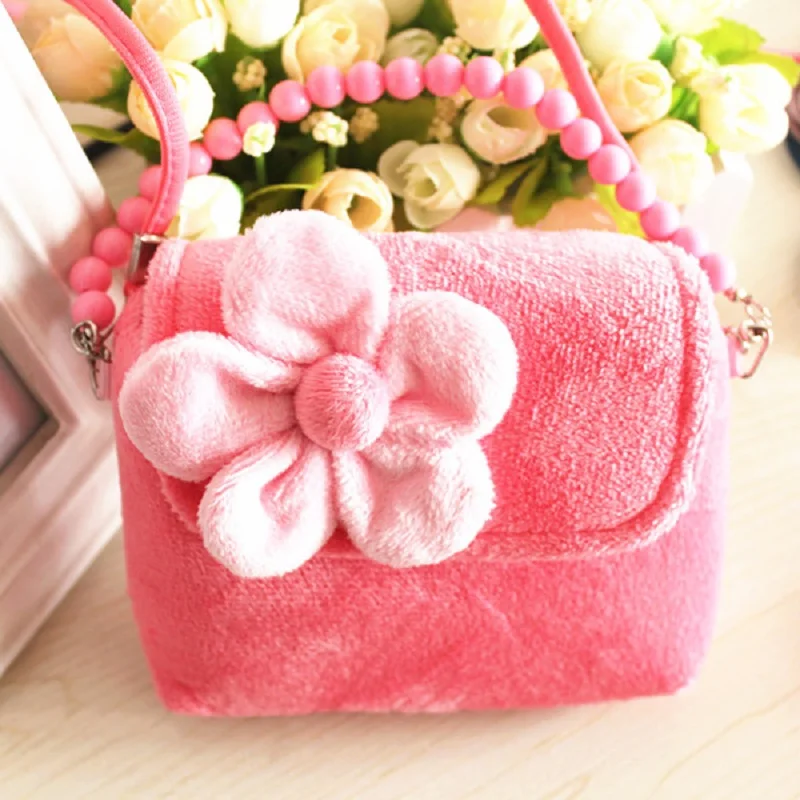 Bolsa de Moedas Bolsa de Dinheiro Feminina para o Jardim de Infância do Bebê Algodão Floral Bonito Crianças Pequena Wallt Mini Bolsa Meninas