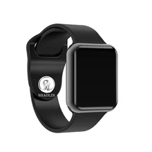 Caixa do Relógio do bluetooth Inteligente para apple iphone samsung xiaomi android Smartwatch telefone pk apple watch (Botão Vermelho)