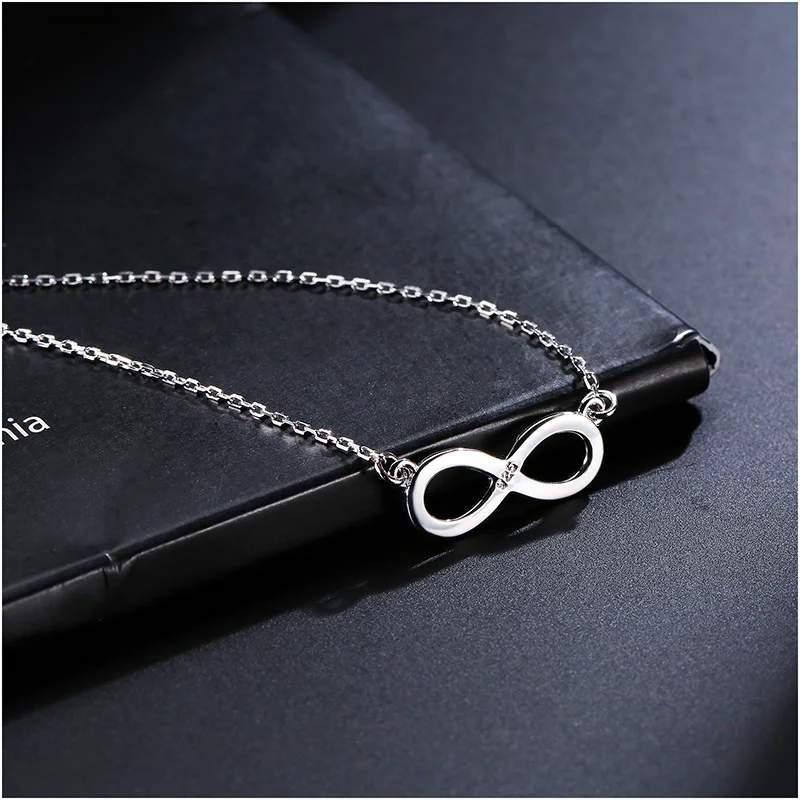 Fashion Infinite Symbol Pendant Necklace 925 Sterling  Silver 8 Shape Necklaces Clavicle Necklaces Jewelry for Women (10)