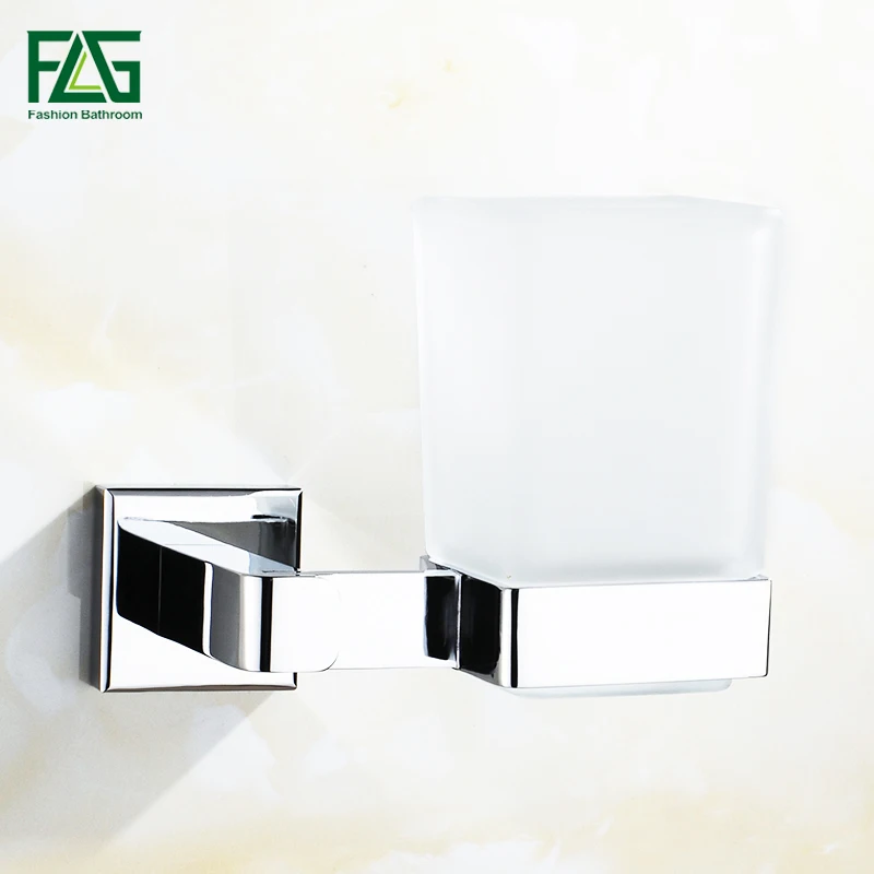 FLG Cup& Tumbler современные держатели держатель для зубной щетки стеклянный квадратный аксессуары для ванной комнаты настенный держатель для чашки