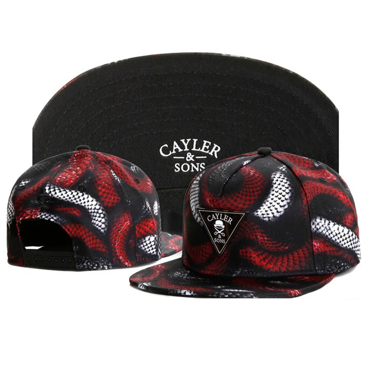 Fashion 3 Color Black Red Green Snake Scale Adjustable Hip Hop Snap back Snapback Cap Hat Baseball Caps For Unisex Men and Women |
