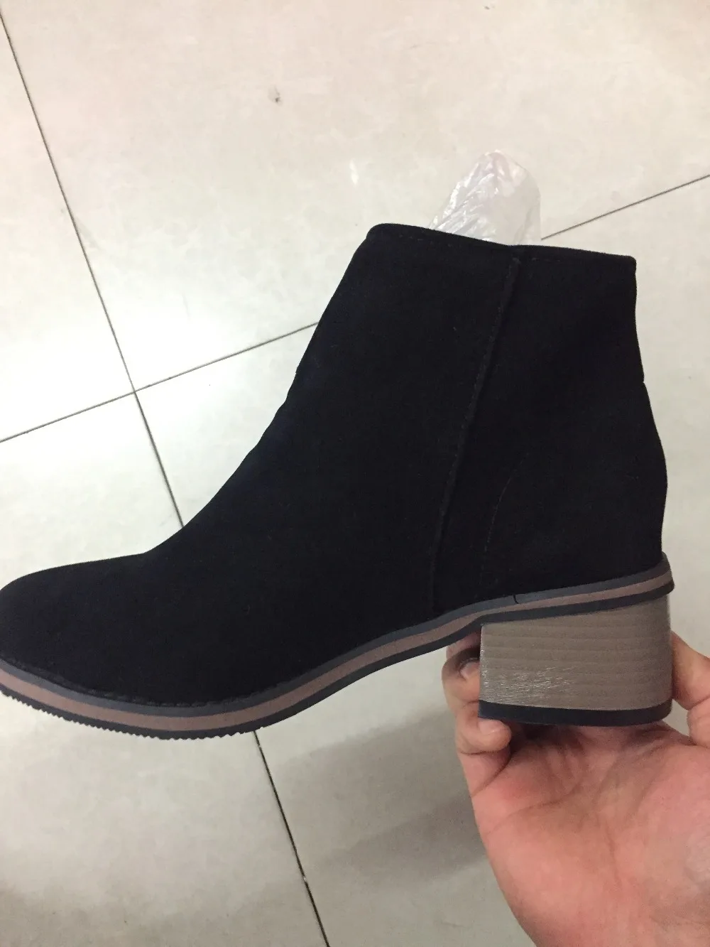 RQFF Brand Winter Boots Women Classic Suede With Box Flock Warm Shoes Vintage Heel Ankle Boot For Woman Female Retro Ladies Shoe (11)