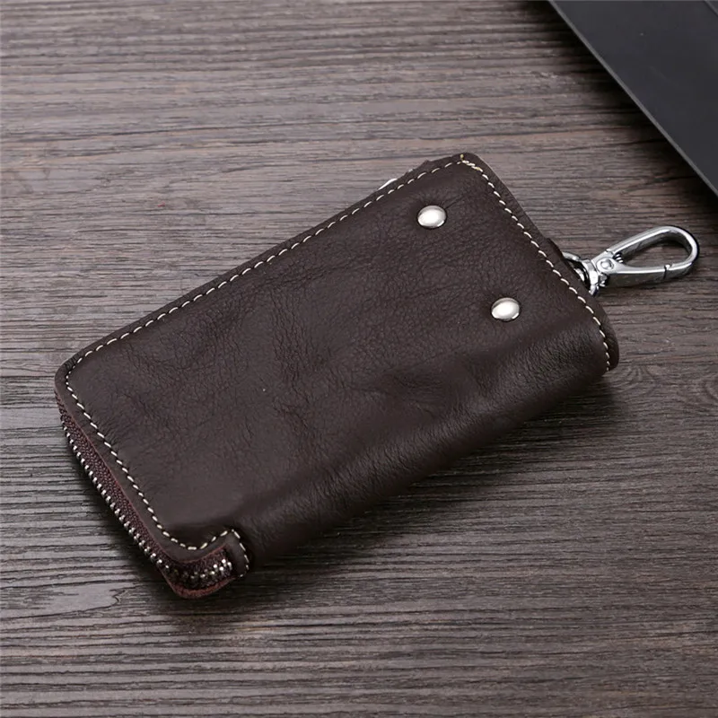 BYCOBECY Fashion Men Credit Card Case Housekeeper Zipper Key Bag