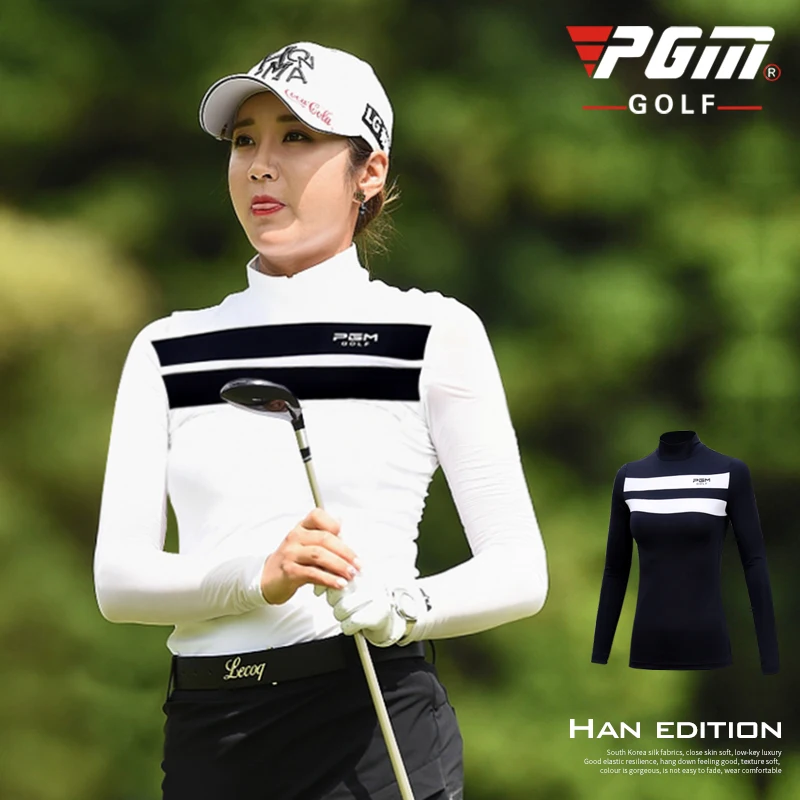 Autumn New Women's Golf Suit Long Dleeved Breathable Perspiration T-shirt White Sports Clothing Bottoming Size S-XL