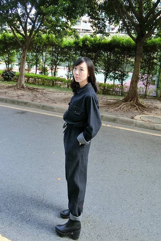 Women Sexy Black Denim Jumpsuit Romper Long Sleeve Wide Leg Loose Cross Pants Winter Autumn Jeans Jumpsuit Streetwear Overalls Women Sexy Black Denim Jumpsuit Romper Long Sleeve Wide Leg Loose Cross Pants Winter Autumn Jeans Jumpsuit Streetwear Overalls