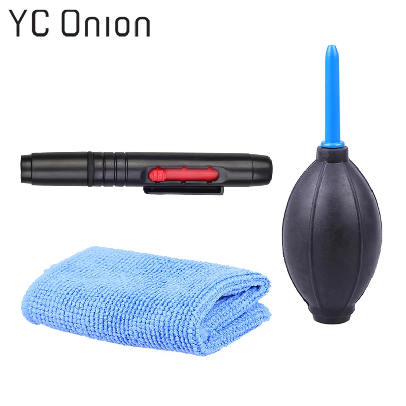

3 in 1 Portable Camera Clean Kit Cleaning Cloth Camera Cleaner Pen Air Blaster Blower Accessory Set for Camera Keyboard Phone