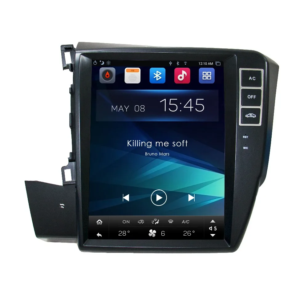 Otojeta вертикальный экран tesla головное устройство четырехъядерный 32 Гб rom Android 7,1 Автомобильный мультимедийный gps радио плеер для HONDA Civic 2012