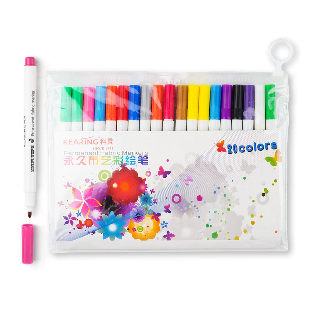 20PCS/SET Colored Fast Dry Permanent Sign Marker Pens Non toxic Markers