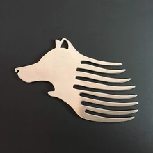 1 шт. волк Нержавеющая сталь борода формирование шаблона гребень Best усы Styling& Средства ухода за мотоциклом Кисточки Портативный карман Отделка Инструмент un382