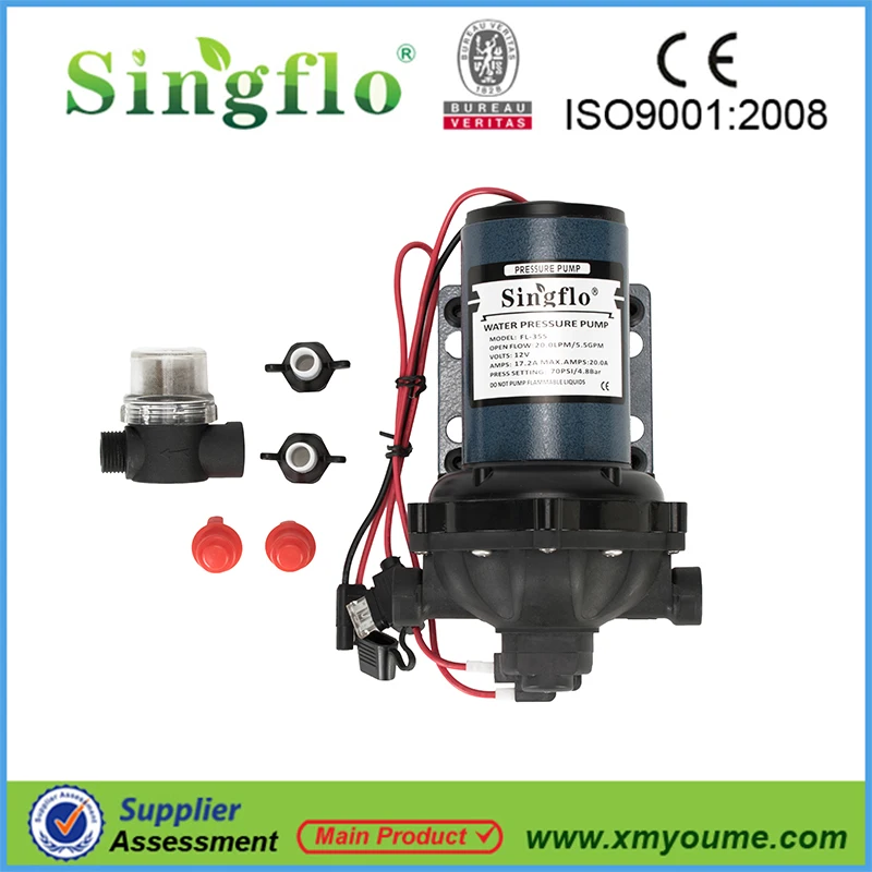 Электрический опрыскиватель насос для орошения Singflo FLO-2203 12V 70PSI 2.6LPM мини мембранный Водяной насос