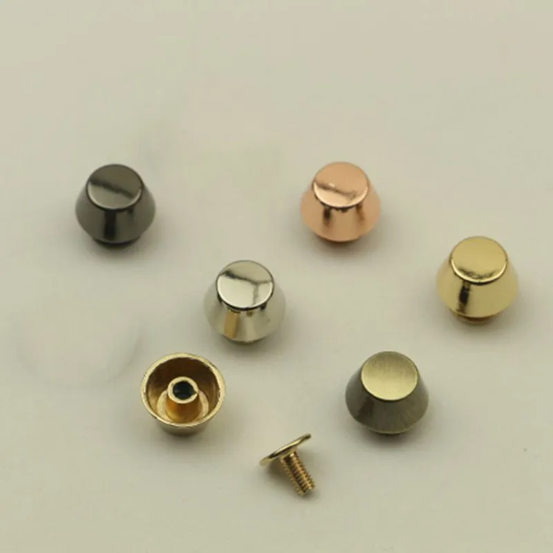 

10pcs 8mm arc surface screw leather bag shoe decoration buckle DIY hand hardware bag foot nail bag bottom screw rivet