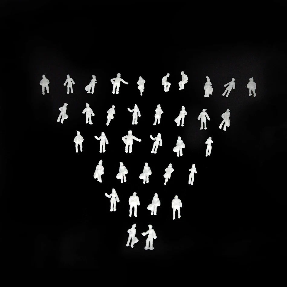 

best selling 200PCS White unpainted Architectural 1:300 Scale Model Figures People
