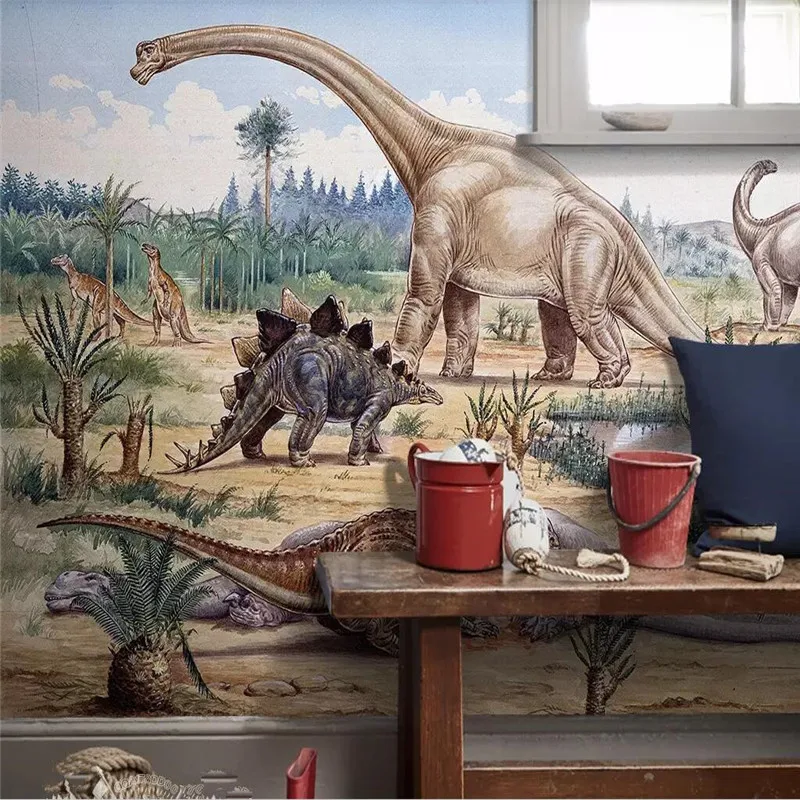 3D фото обои Динозавр мир дети фон обои Фреска украшение дома