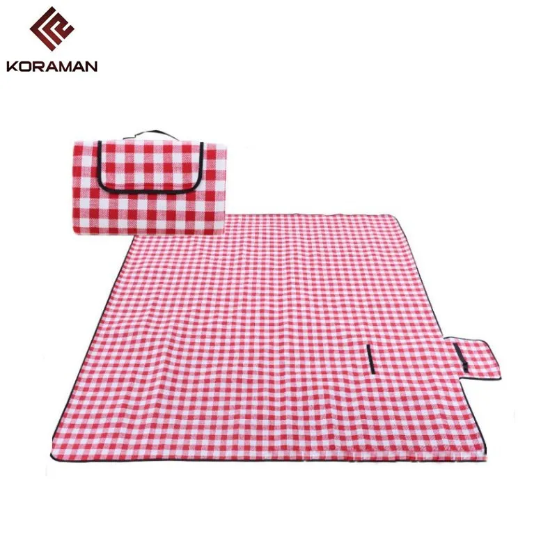2018KORAMAN Brand Outdoor lattice Moisture Picnic Mat thick Folding