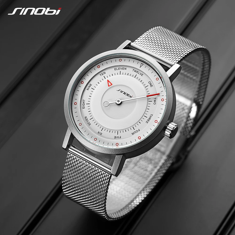 Мужские часы SINOBI Rotate Креативные мужские спортивные кварцевые наручные