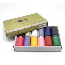 12 цветов швейная катушка с нитью комплект ручной прошивки прочных нитей Вязание Вышивка крестиком нить для швейной машины