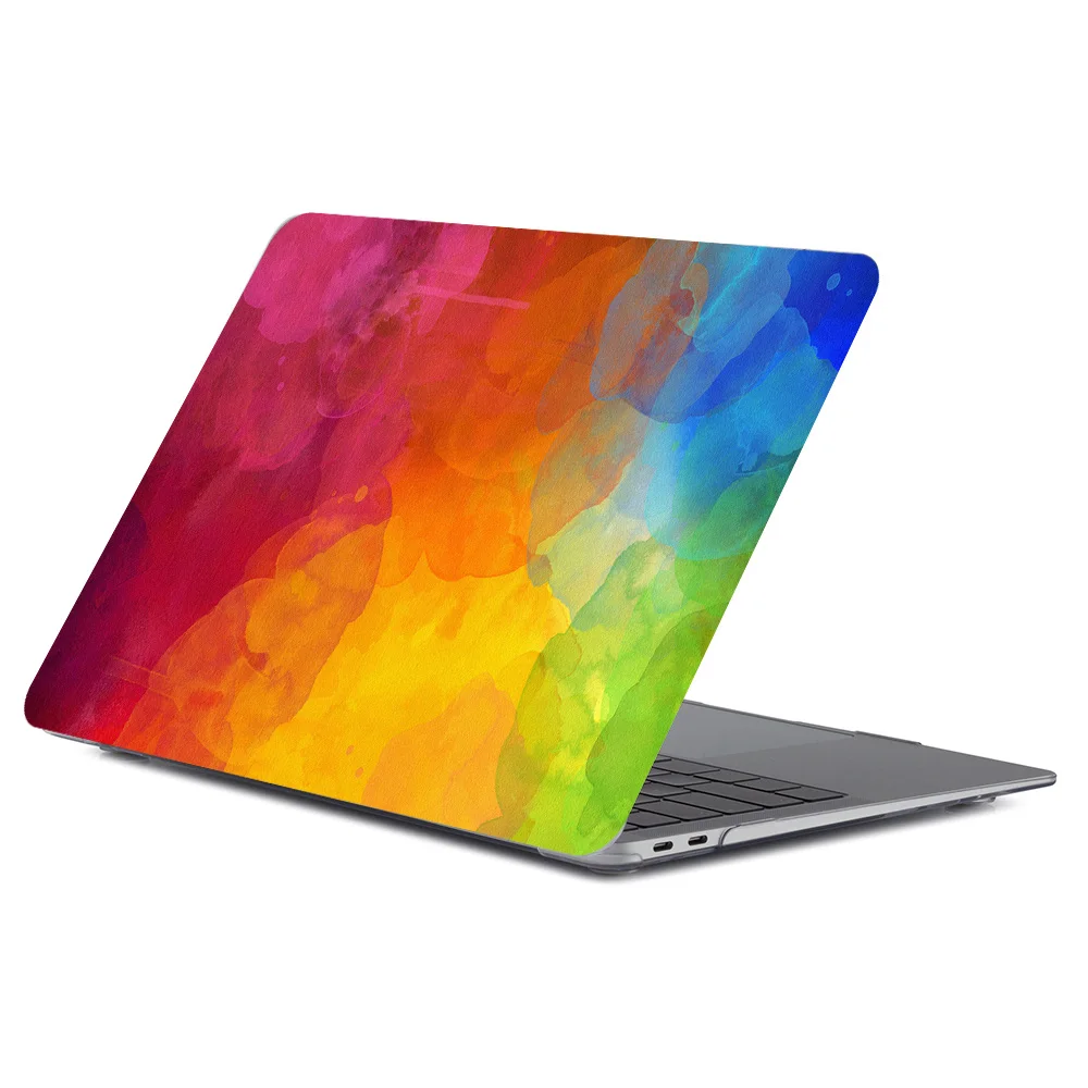 Жесткий Чехол для ноутбука с рисунком + чехол клавиатуры Apple Macbook Air 11 13 Pro Retina Touch Bar