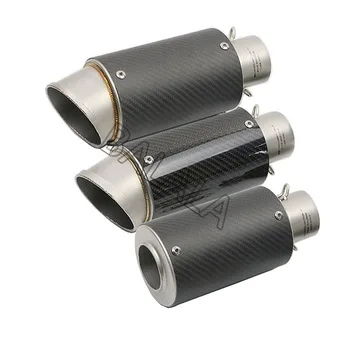 

Universal 51mm Motorcycle Exhaust Muffler Escape Exhaust Mufflers Carbon Fiber Exhaust Mini Pipe For HONDA R1 R3 R6 FZ6 ATV