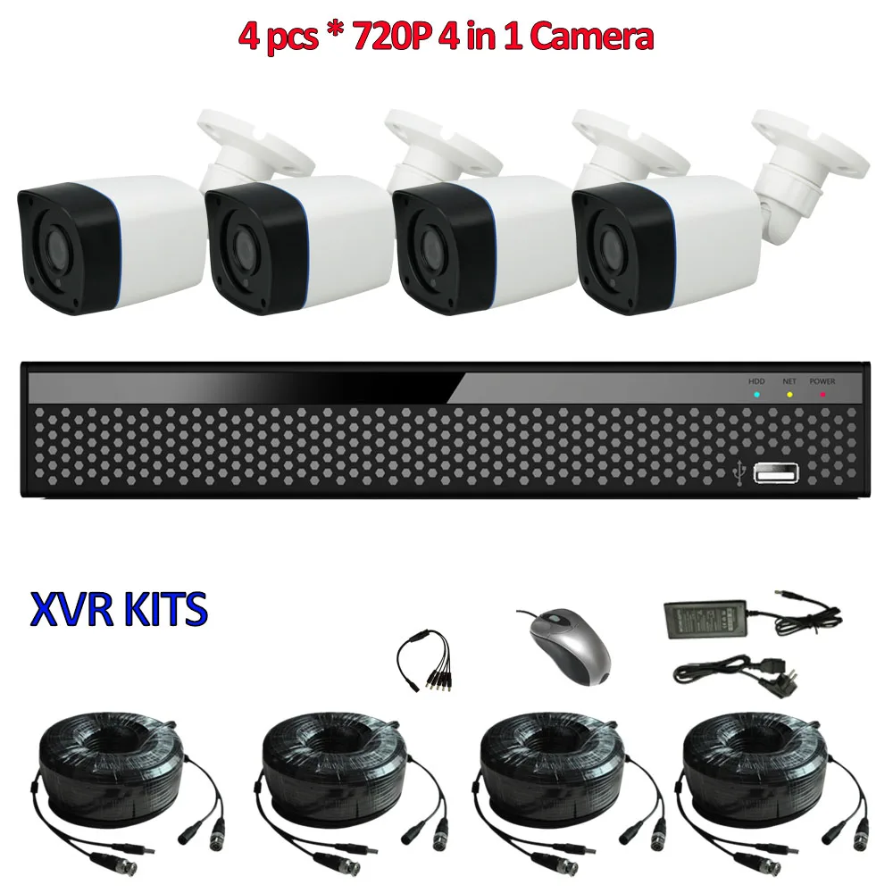 720P cctv recorder AHD Kit for cctv outdoor camera 720P, H.264 P2P CCTV
