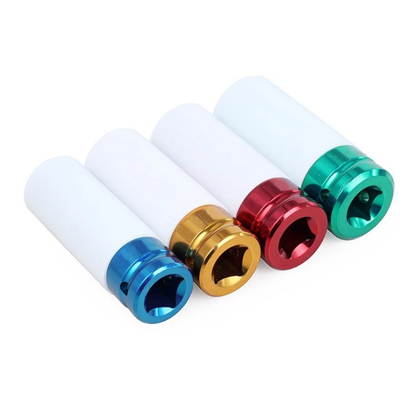 

17mm 19mm 21mm 22mm Colorful sleeve Tire protection sleeve Wall Deep Impact Nut Socket Alloy Wheel