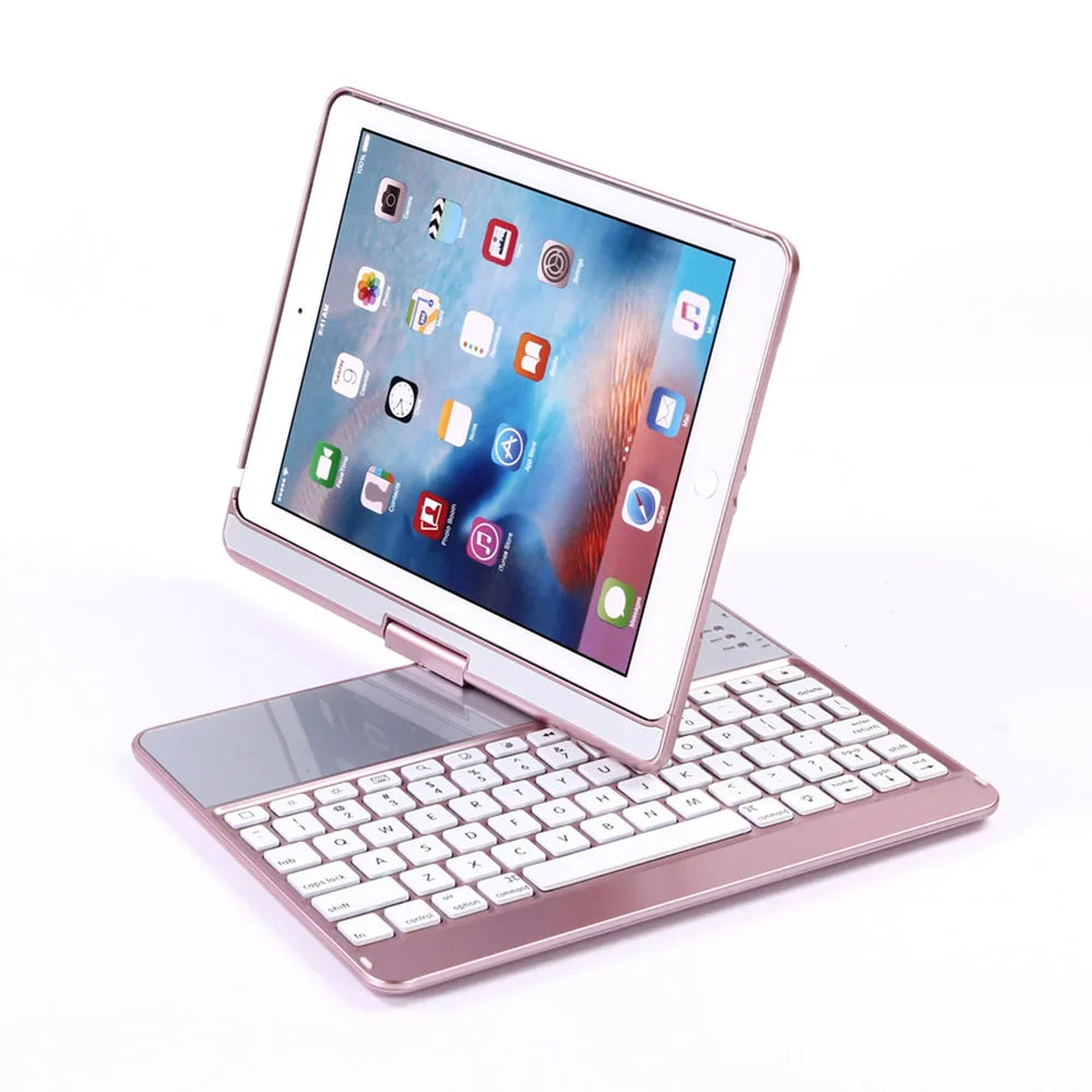 

360 Degree Rotating Tablet Cover For iPad 9.7 Air Air 2 Case Shockproof Backlight Stand Keyboard Cover For iPad Pro 9.7 Case