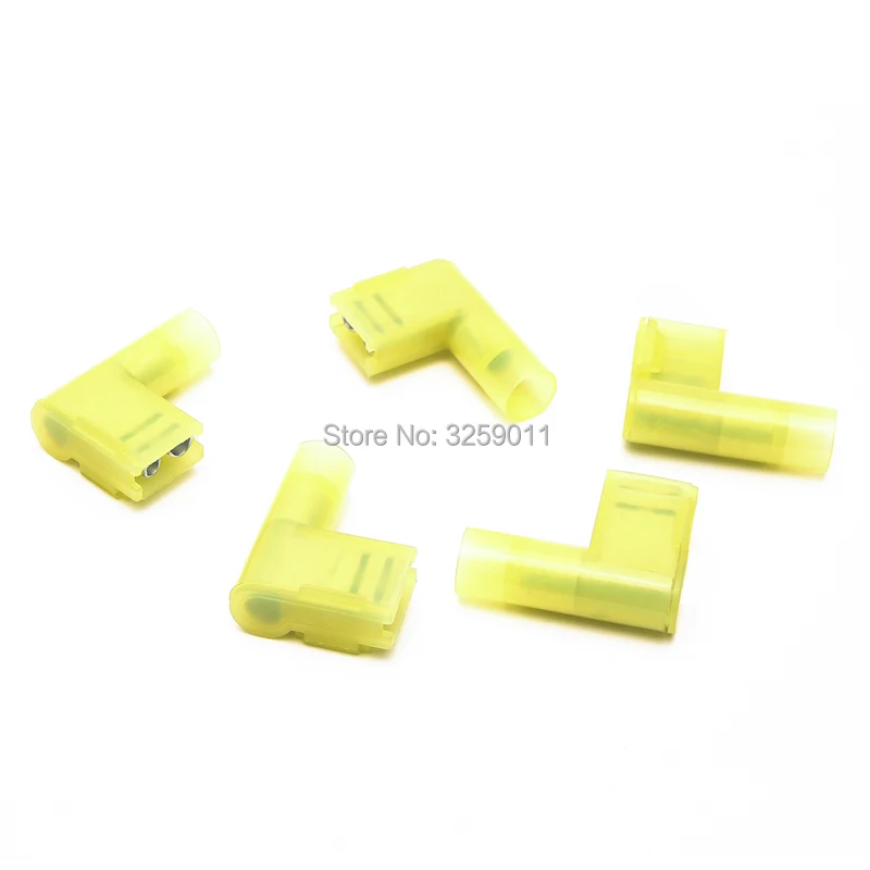 Lot of 300 Pcs Right Angle Female Terminals Blue Nylon 16-14 AWG