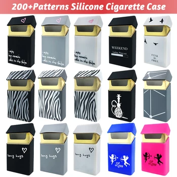 

[inFour+] New Fashion Personality Silicone Cigarette Case Fashion Cover Elastic Rubber Portable Man/Women Cigarette Box Sleeve