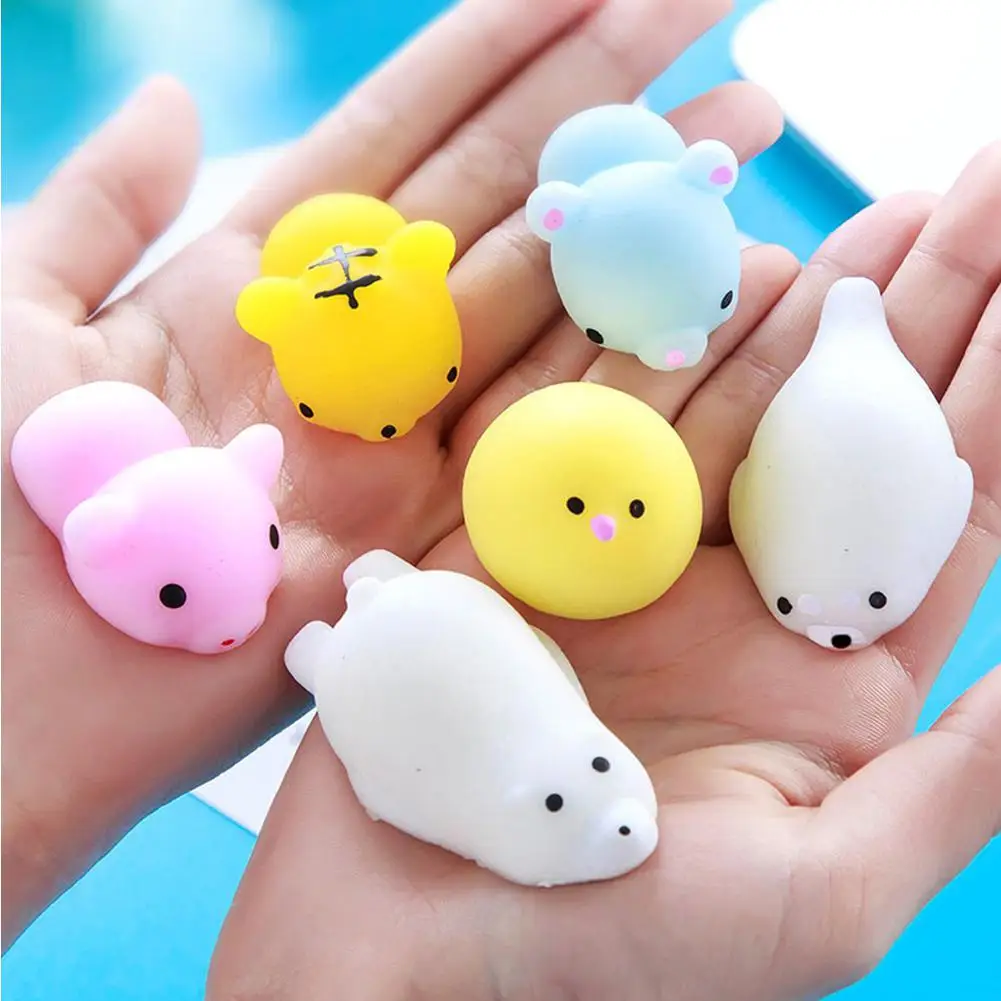Mochi мини-игрушки для мягких животных, произвольные игрушки для коллекционного подарка, бутафория для украшения или снятия стресса