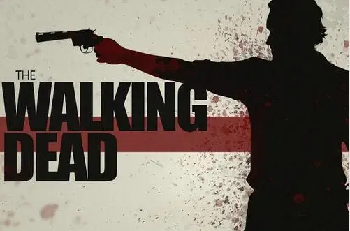 Walking dead ТВ серия Рик Граймс спреи крови капли вектор искусство настенный Декор