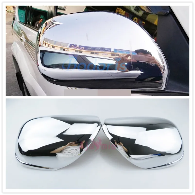 

For Toyota Land Cruiser Prado FJ120 2003-2009 Door Mirror Cover Rear View Overlay With LED Lamp Chrome Car Styling Accessories
