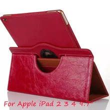 ocube Luxury Folio Stand 360 Degree Rotating Leather Case Cover With Stand Function For Apple iPad 2 3 4 9.7″ Tablet