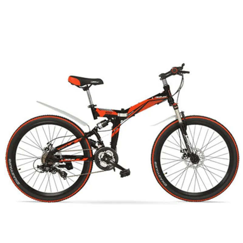 K660M Big Discount, 21 Speeds, 24/26 inches, Folding Bike, Lockable, Full Suspension, Double Disc Brake, Mountain Bike.