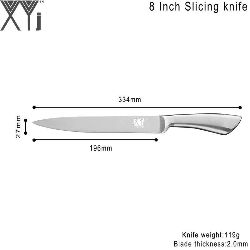 XYj кухонный нож из нержавеющей стали для нарезки хлеба шеф-повара сантоку, кухонные ножи для фруктов, Набор японских профессиональных аксессуаров - Цвет: Slicing