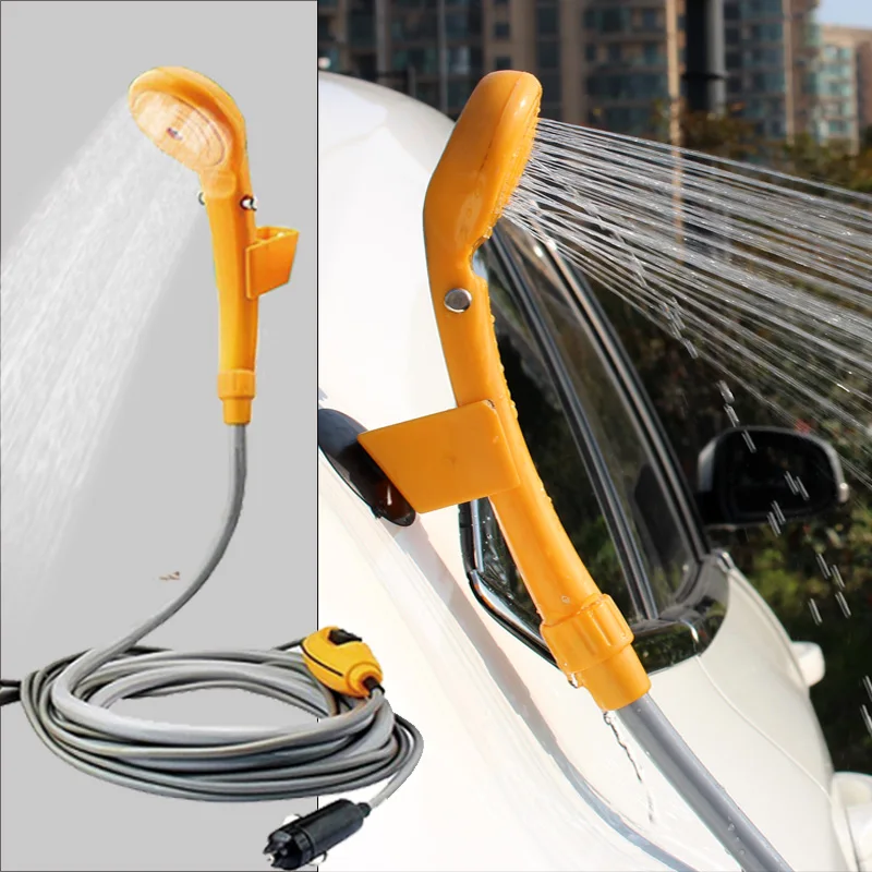 Car Washer 12V portable Camping Shower set USB car shower DC 12V pump