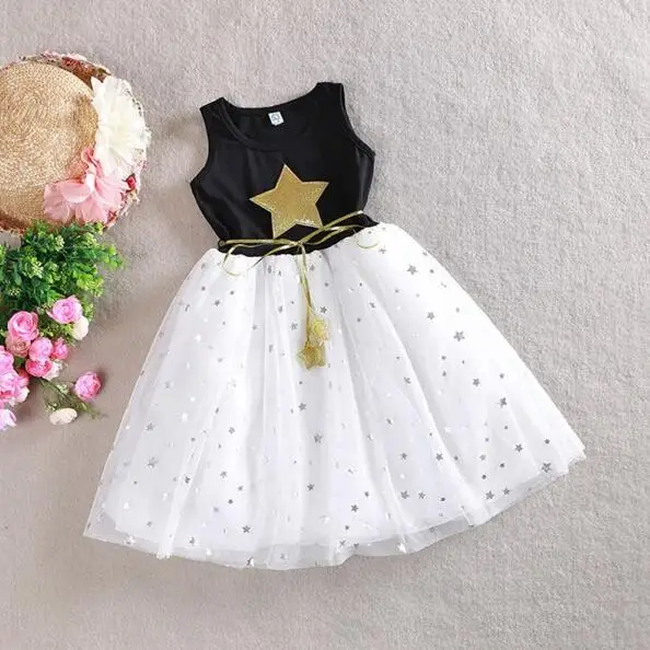 Элегантное платье для маленьких девочек звезды блестки тюль платье- балетная пачка предназначенно для ребенка ясельного возраста 1 штука