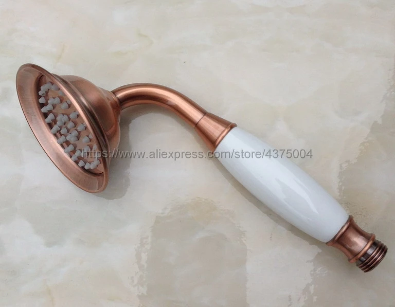 Red Copper Antique Universal Water Saving Hand Held Shower Head Telephone style Home Rain Spout Spray Head Nhh015