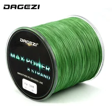DAGEZI 500m Eight strand braid fishing line Rope Tremendous Sturdy smoother 100% PE Braided Multifilament fishing traces with field